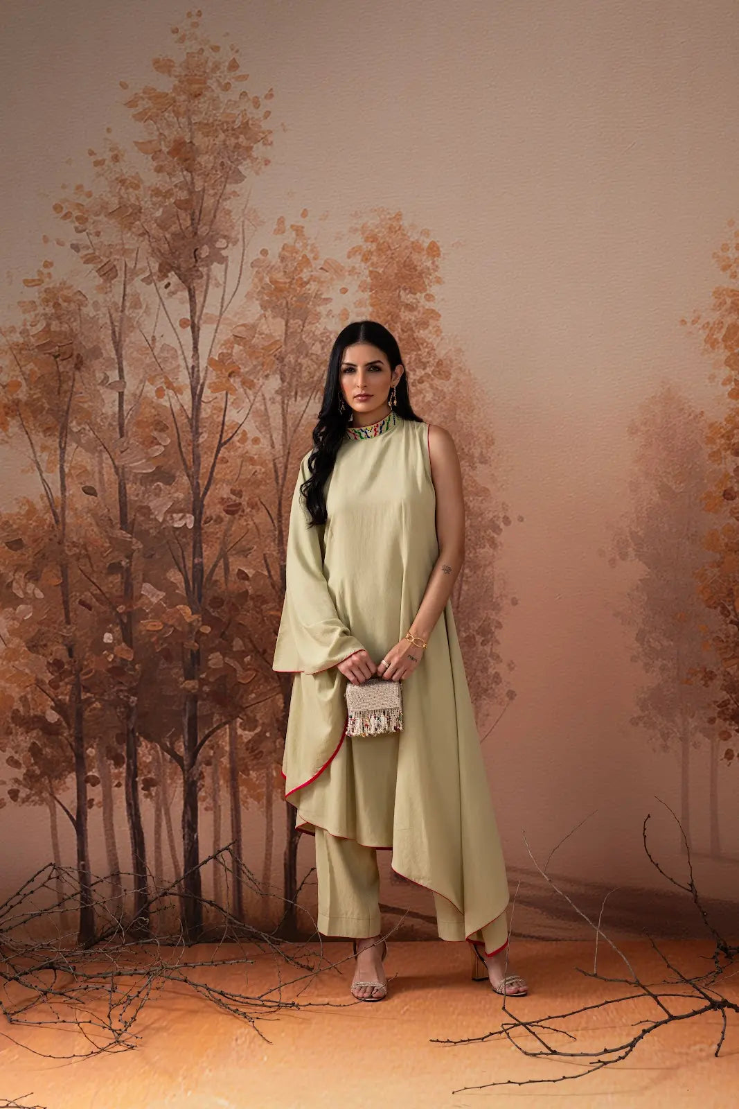 Pista Green Drape Set