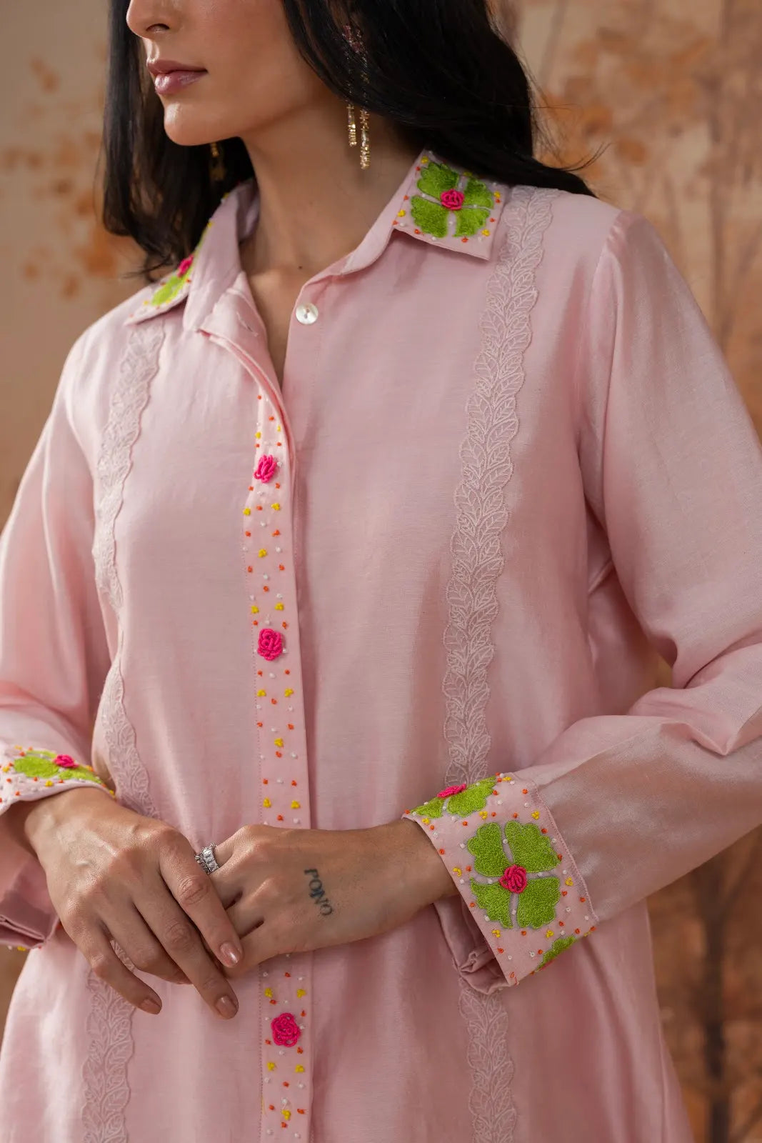 Blush Chanderi Co-Ord Set