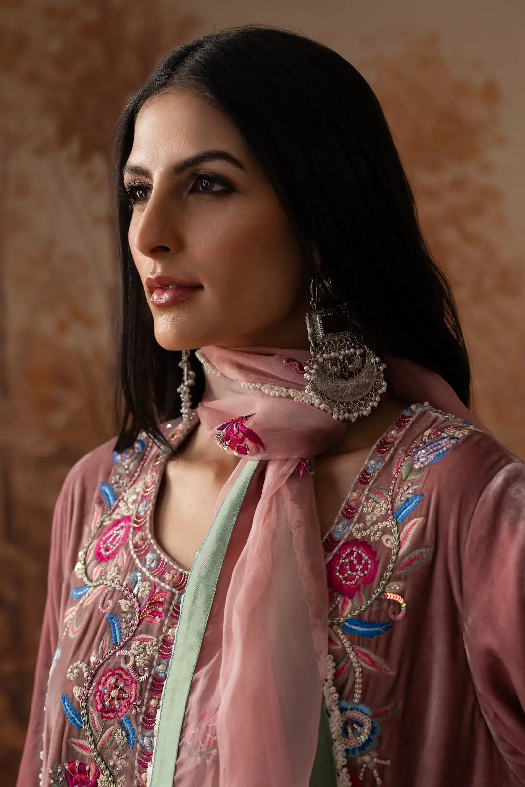 Dusty Pink Velvet Suit