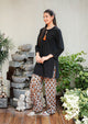 Black & Orange Printed Farshi Salwar Coord Set