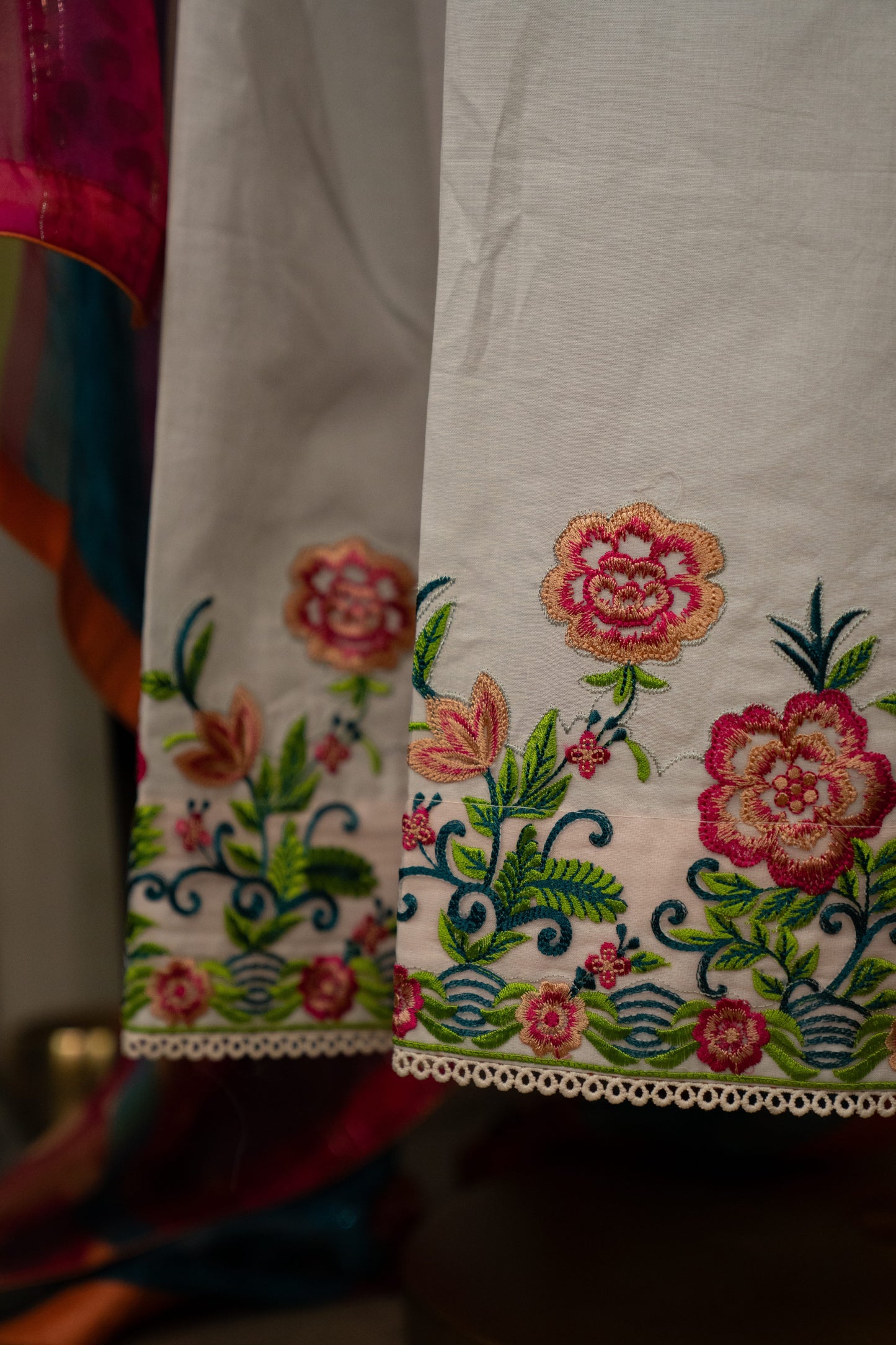 Animal Printed Suit Set With Multicolor Dupatta