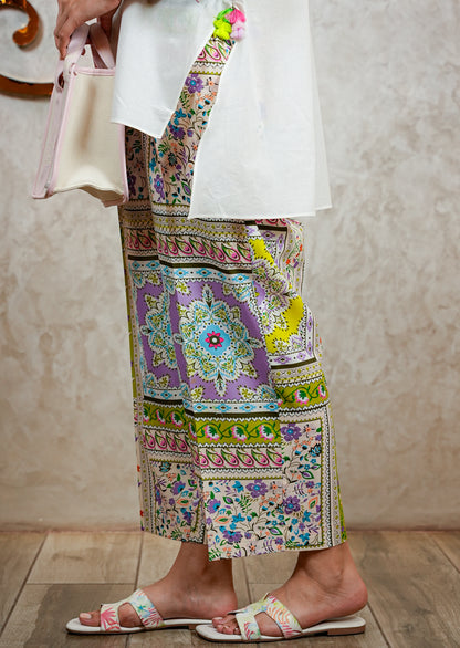 Ivory A-Line Tunic with Neon Detailing Coord Set