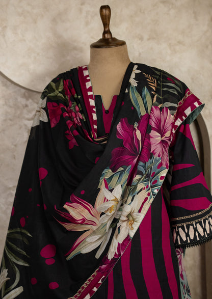 Lawn Animal Printed Suit Set With Dupatta