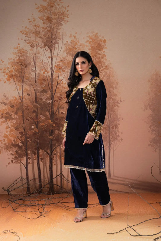 Zareen Velvet Winter Co-Ord Set