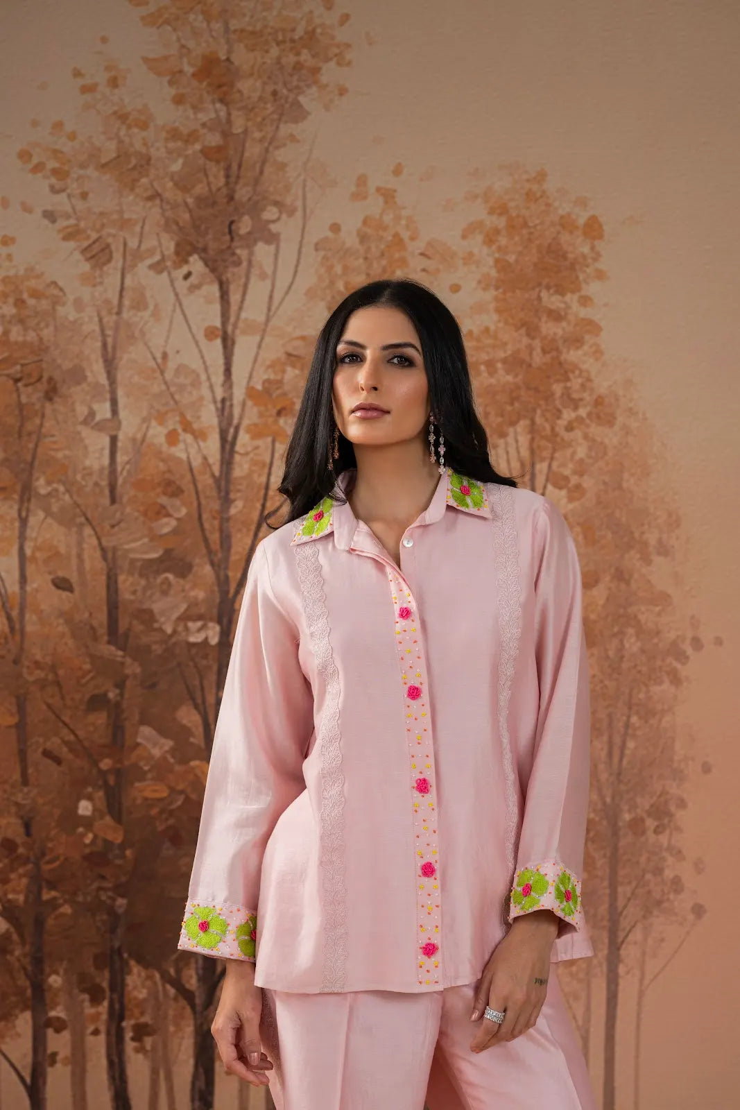 Blush Chanderi Co-Ord Set