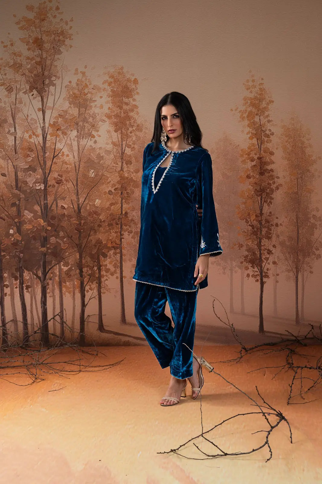 Cerulean Velvet Winter Co-Ord Set