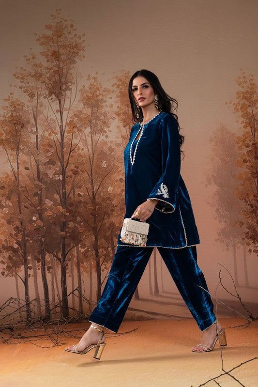 Cerulean Velvet Winter Co-Ord Set